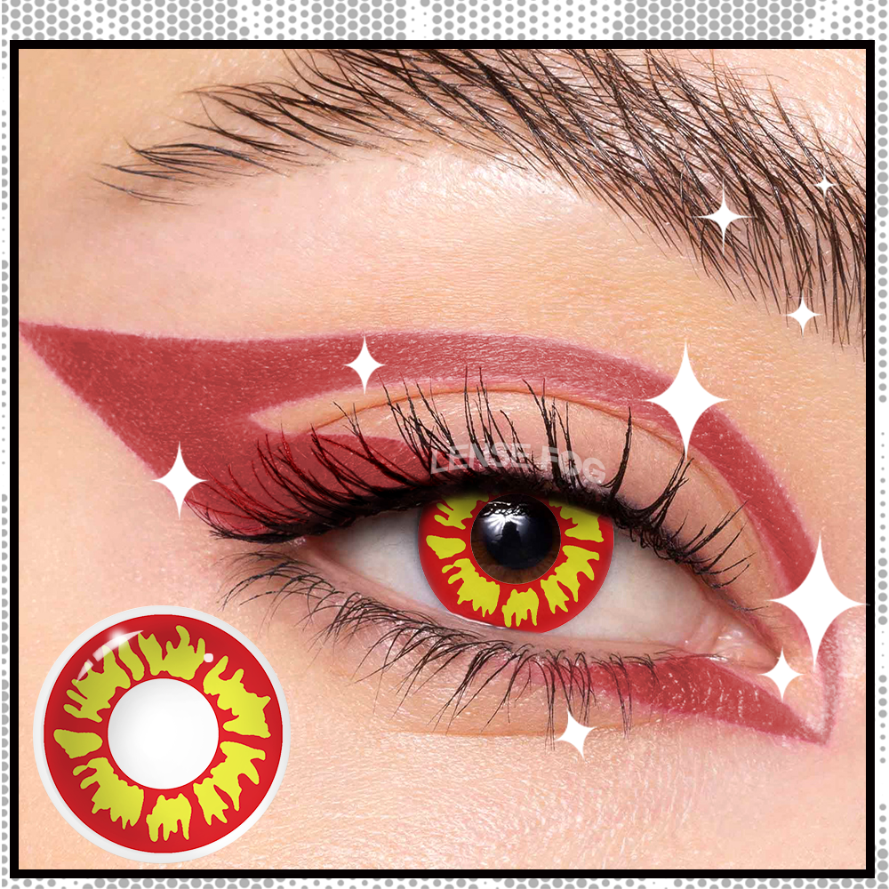 Suke Ruler Flaming Red Cosplay Contacts