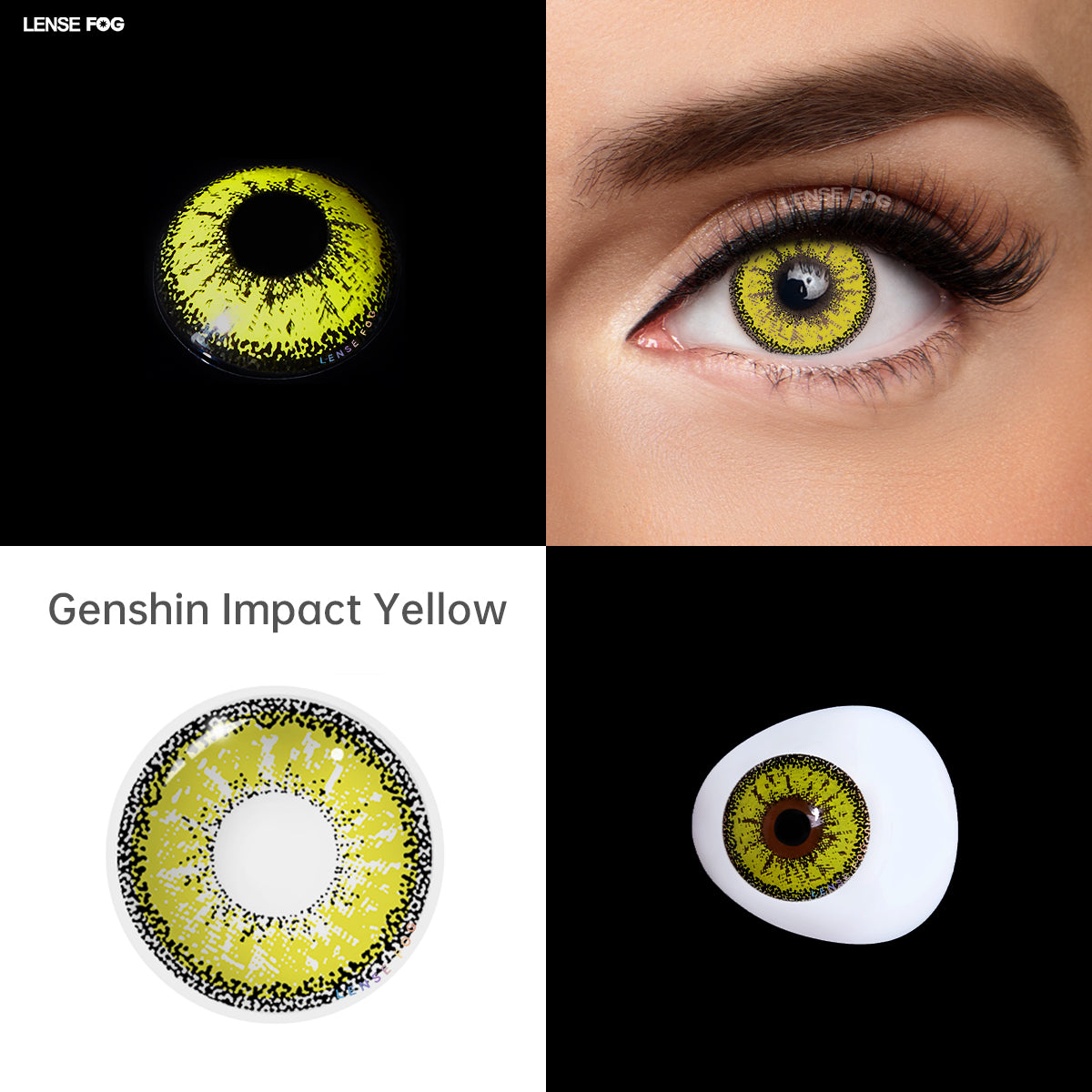 Love Words Snowflake Yellow Cosplay Contacts