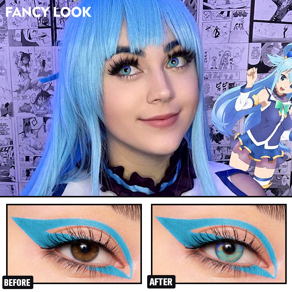 Anime Blue Cosplay Contacts