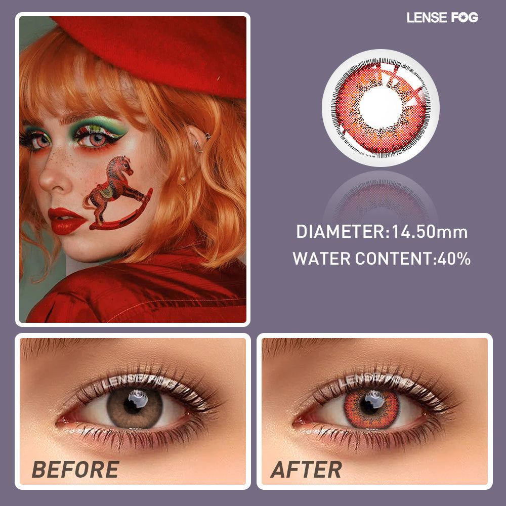 Fruitage Red Cosplay Contacts