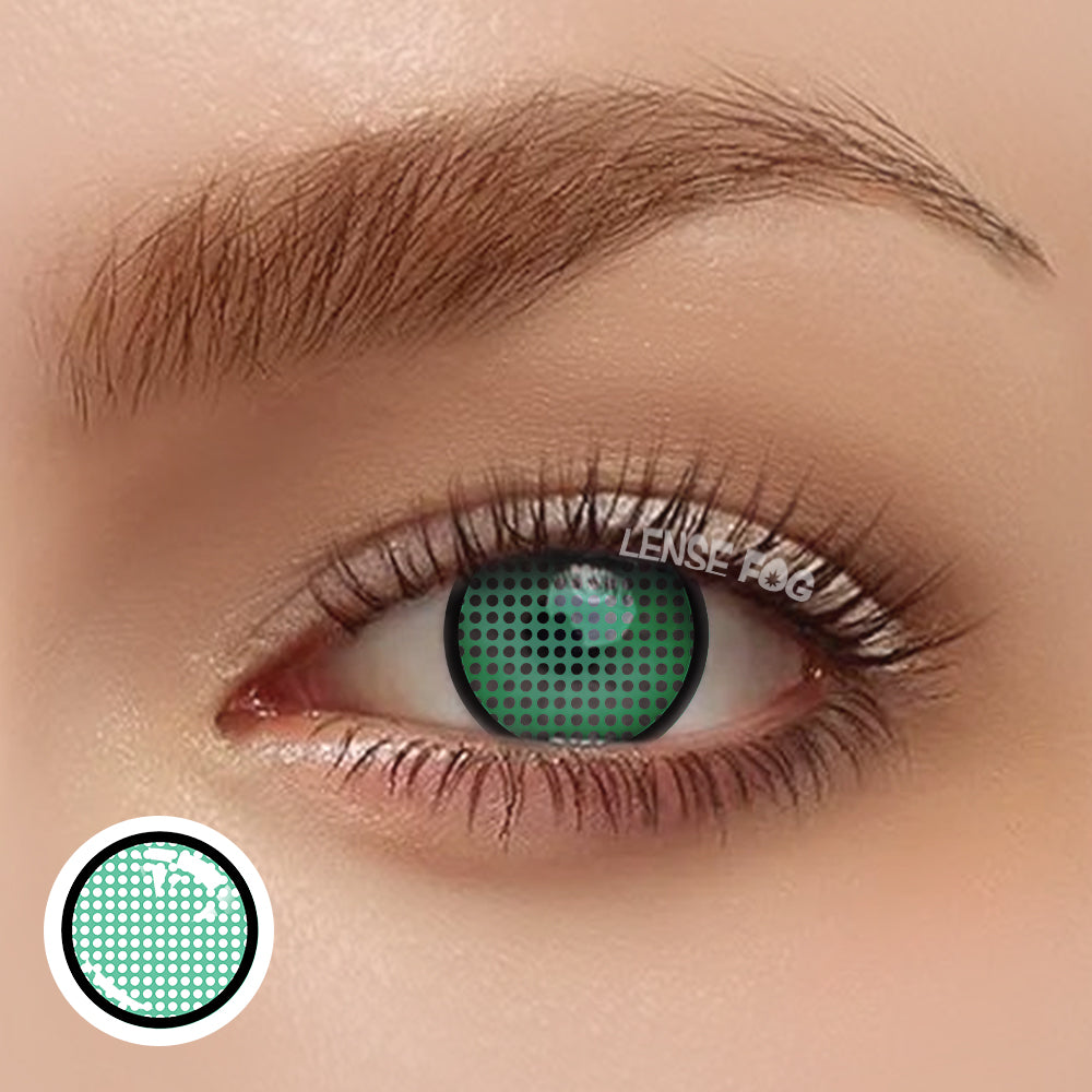 Mesh Green & Black Cosplay Contacts
