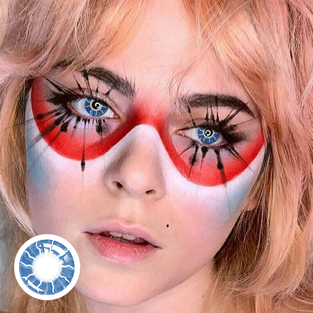 Party & Dating Collection Flash Blue Cosplay Contacts