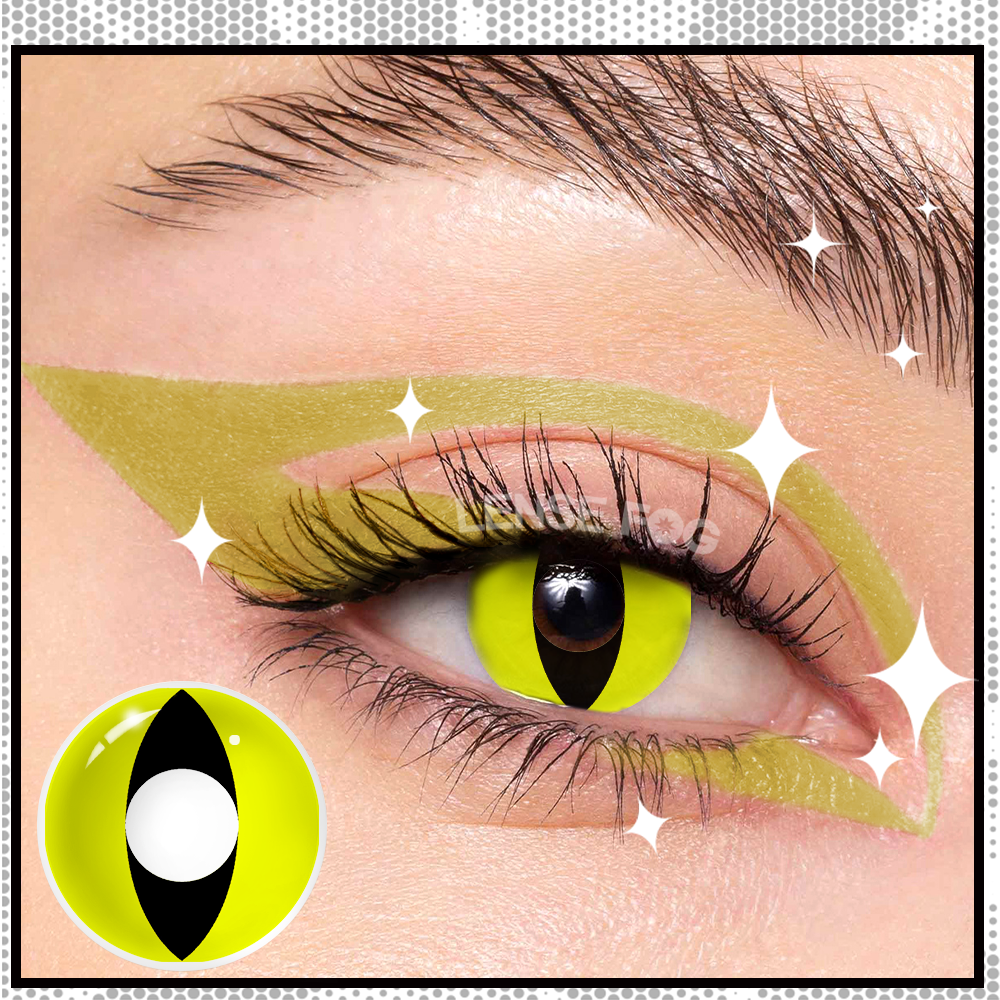 Cat Eyes Yellow Cosplay Contacts