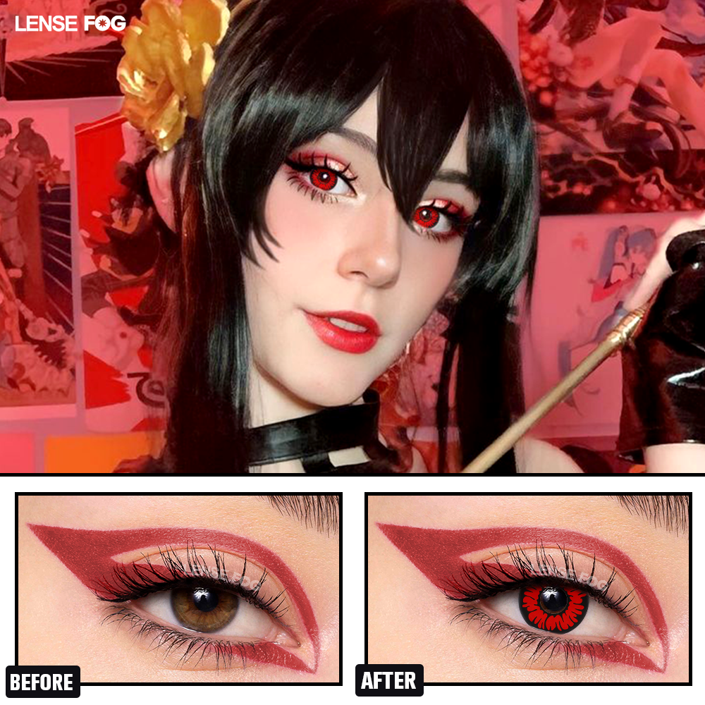 Pantone Peony Red Cosplay Contacts