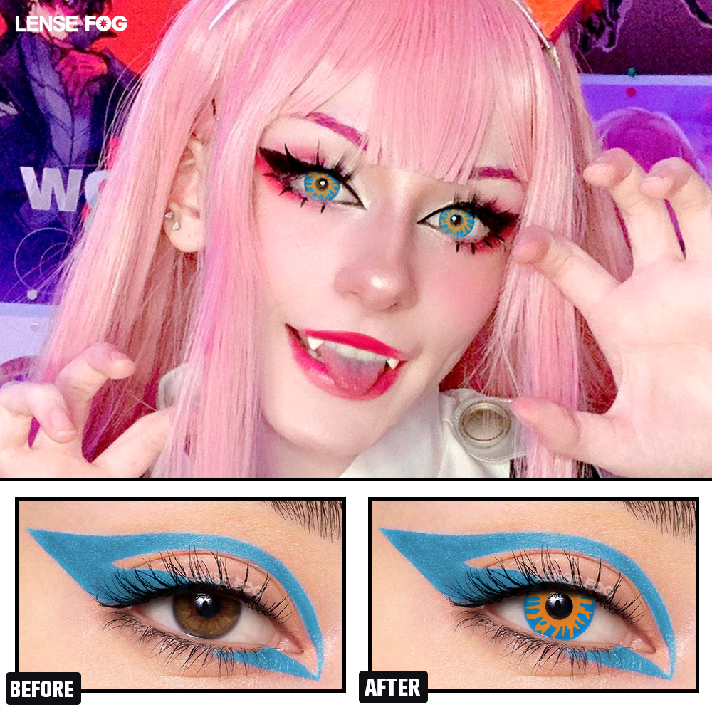 Van Gogh Bloom Peony Blue Cosplay Contacts