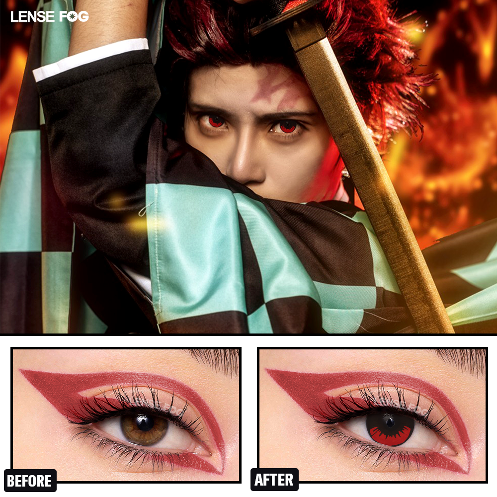 Demon Slayer Kamado Tanjirou Red Cosplay Contacts