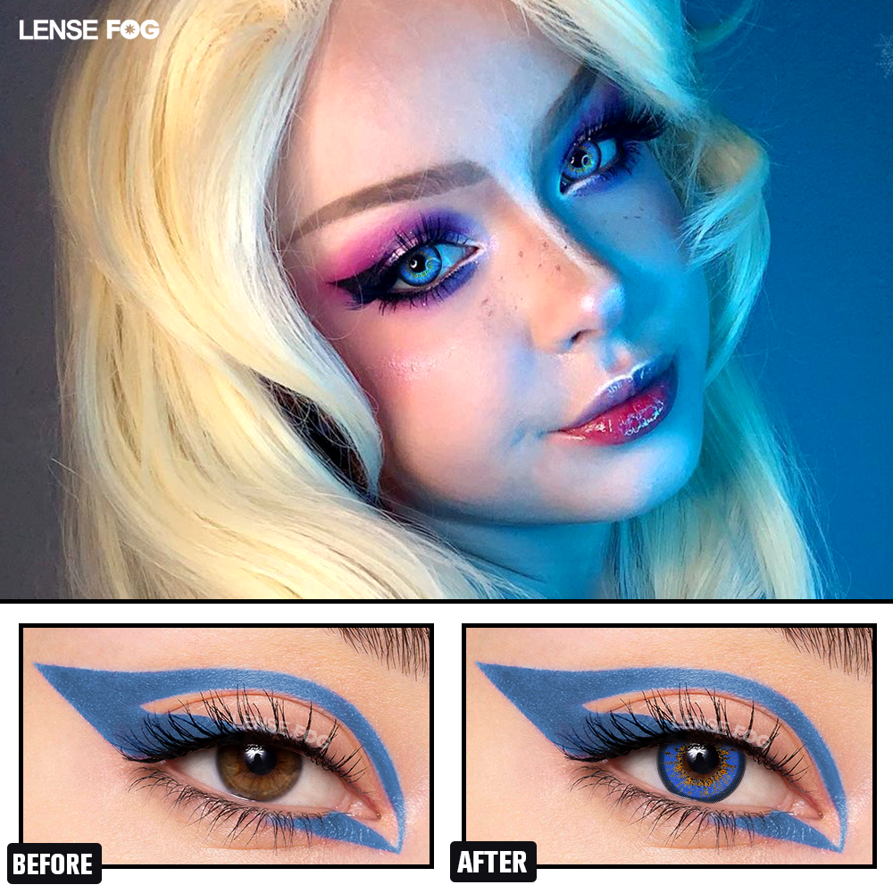 Genshin Impact Blue Cosplay Contacts