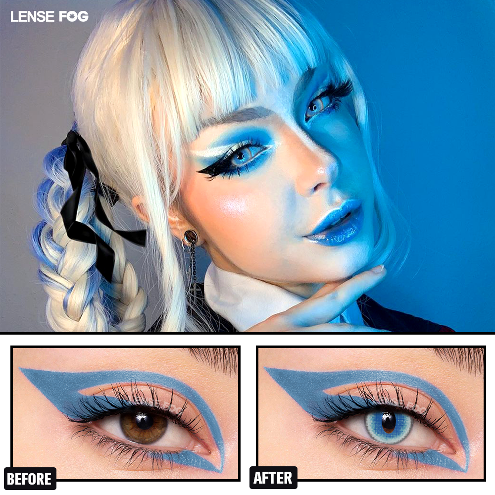 Hashibira Inosuke Blue Cosplay Contacts