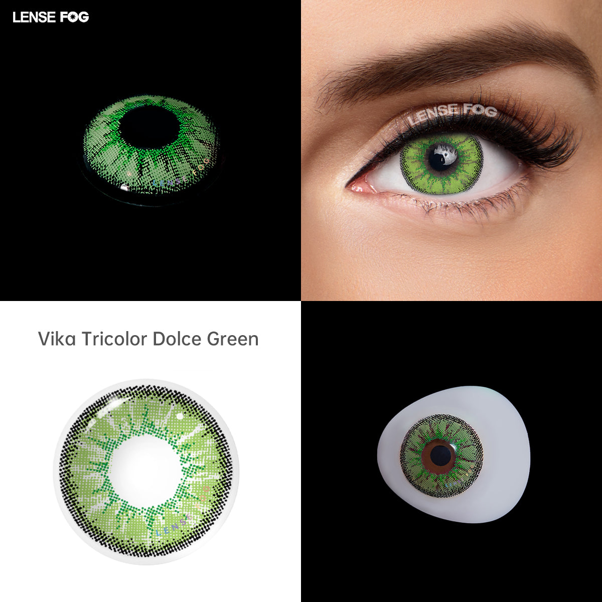 Vika Tricolor Green