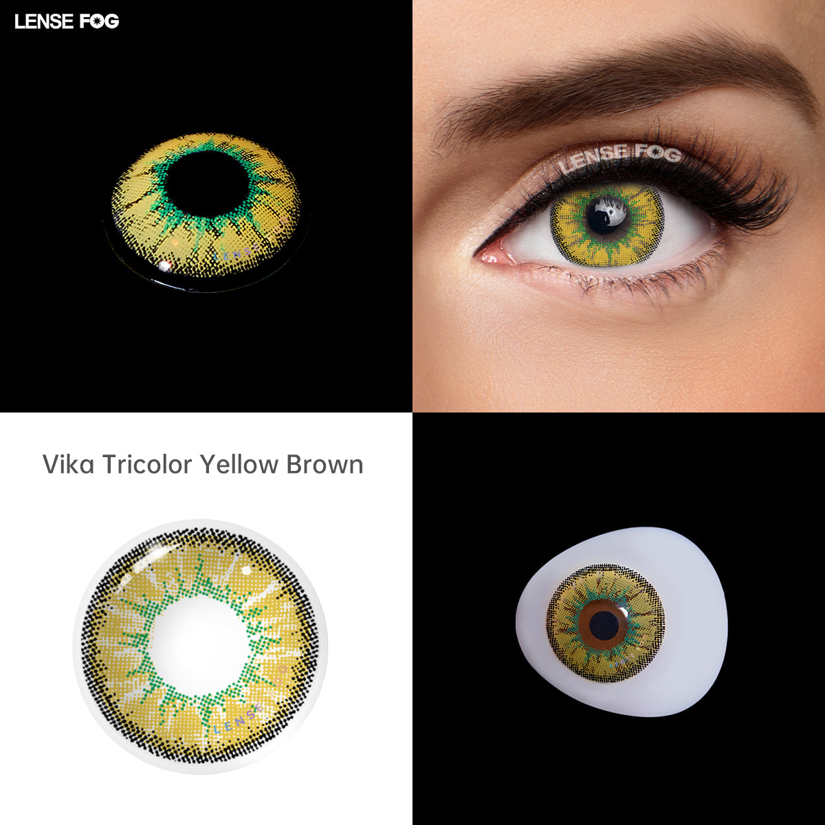 Vika Tricolor Yellow Brown