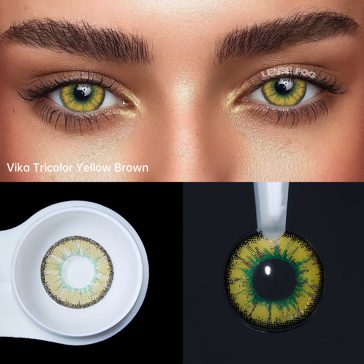 Vika Tricolor Yellow Brown