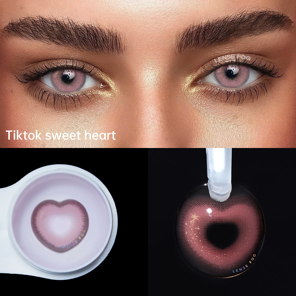 Tiktok Sweet Heart Pink Brown