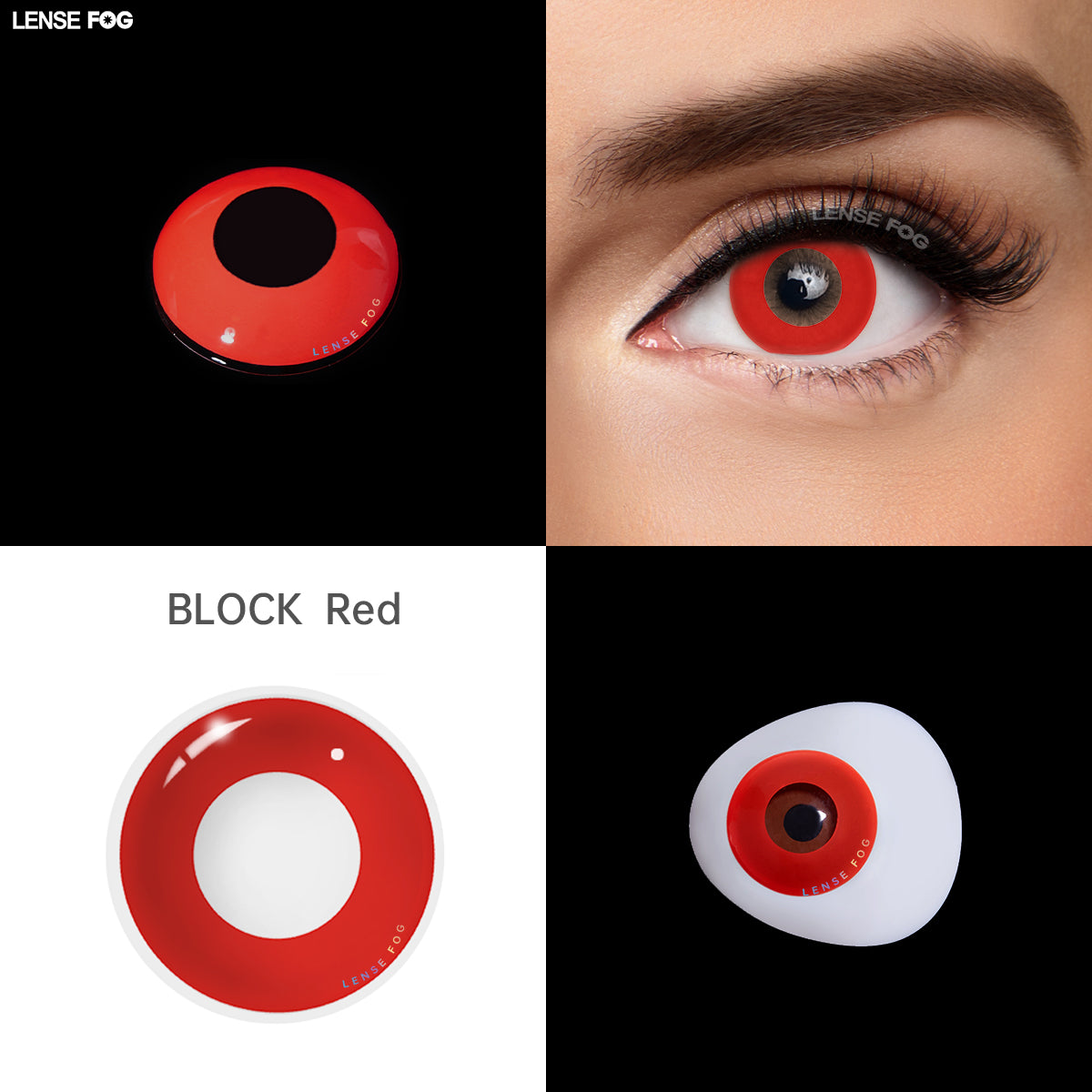 Block Red Cosplay Contacts