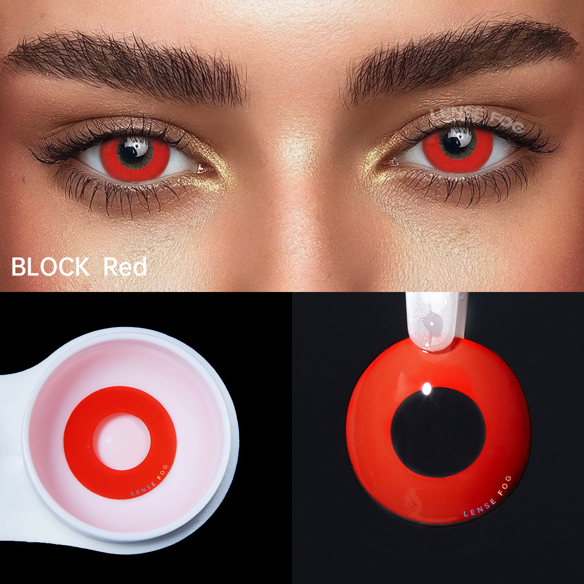 Block Red Cosplay Contacts