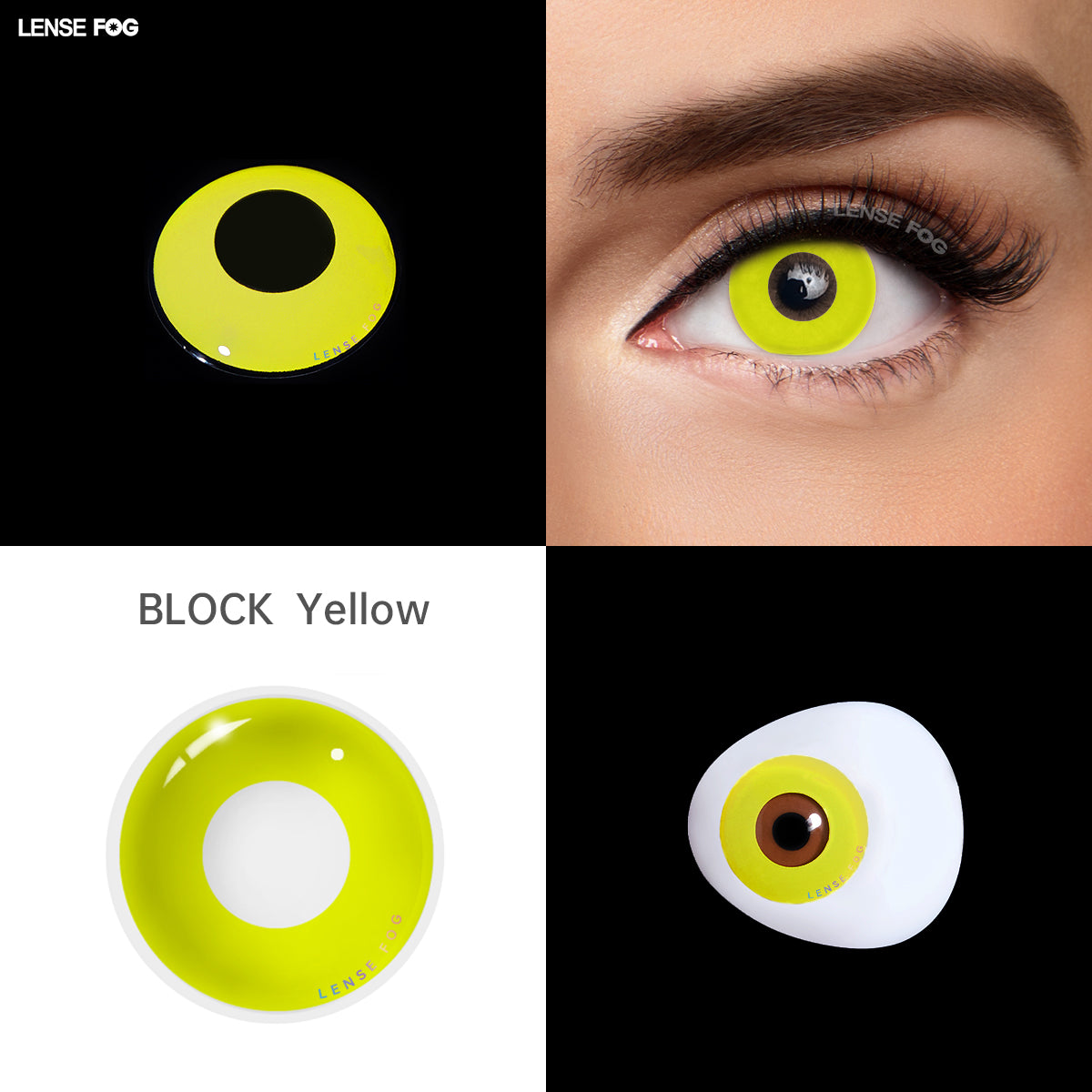 Anime Block Yellow Cosplay Contacts