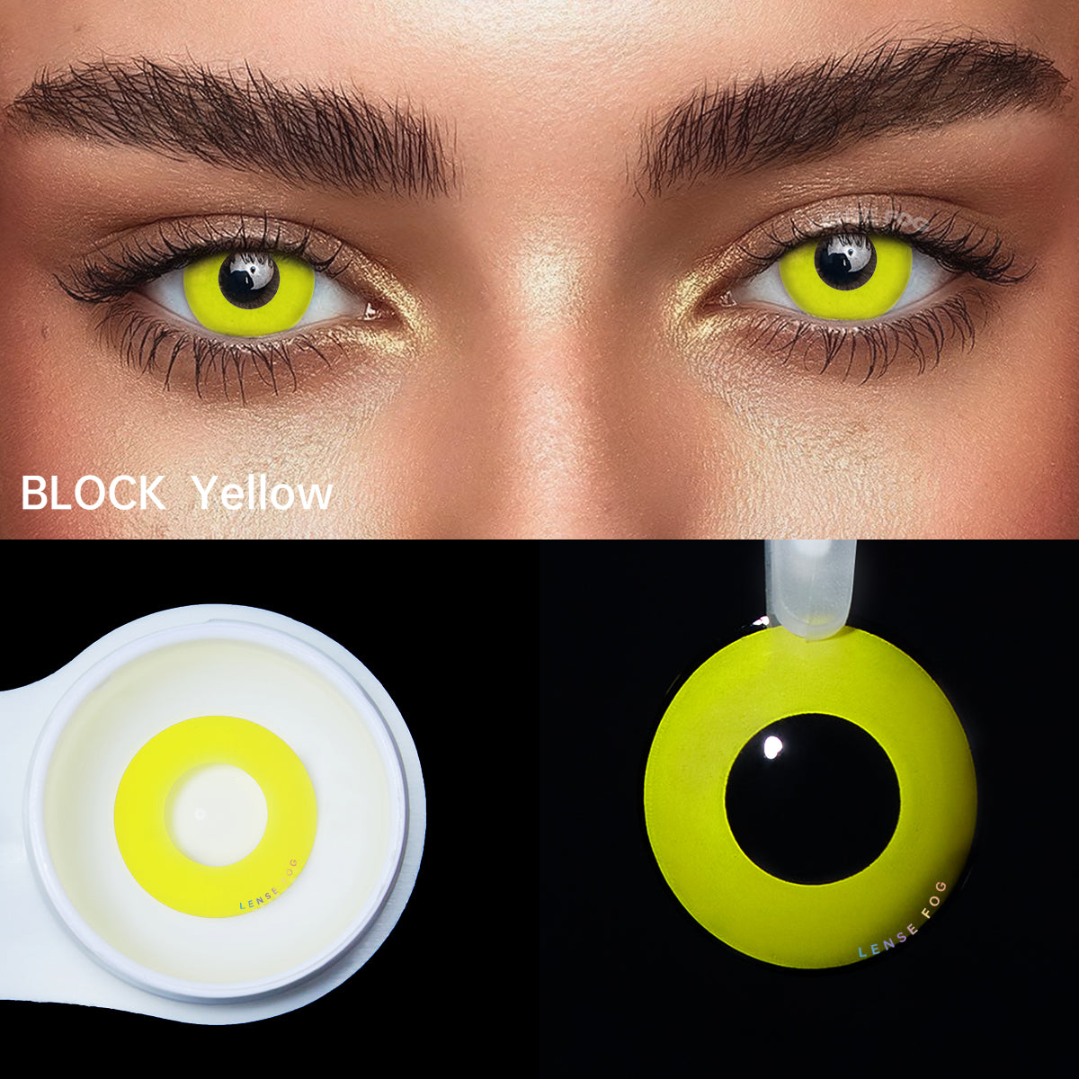 Anime Block Yellow Cosplay Contacts