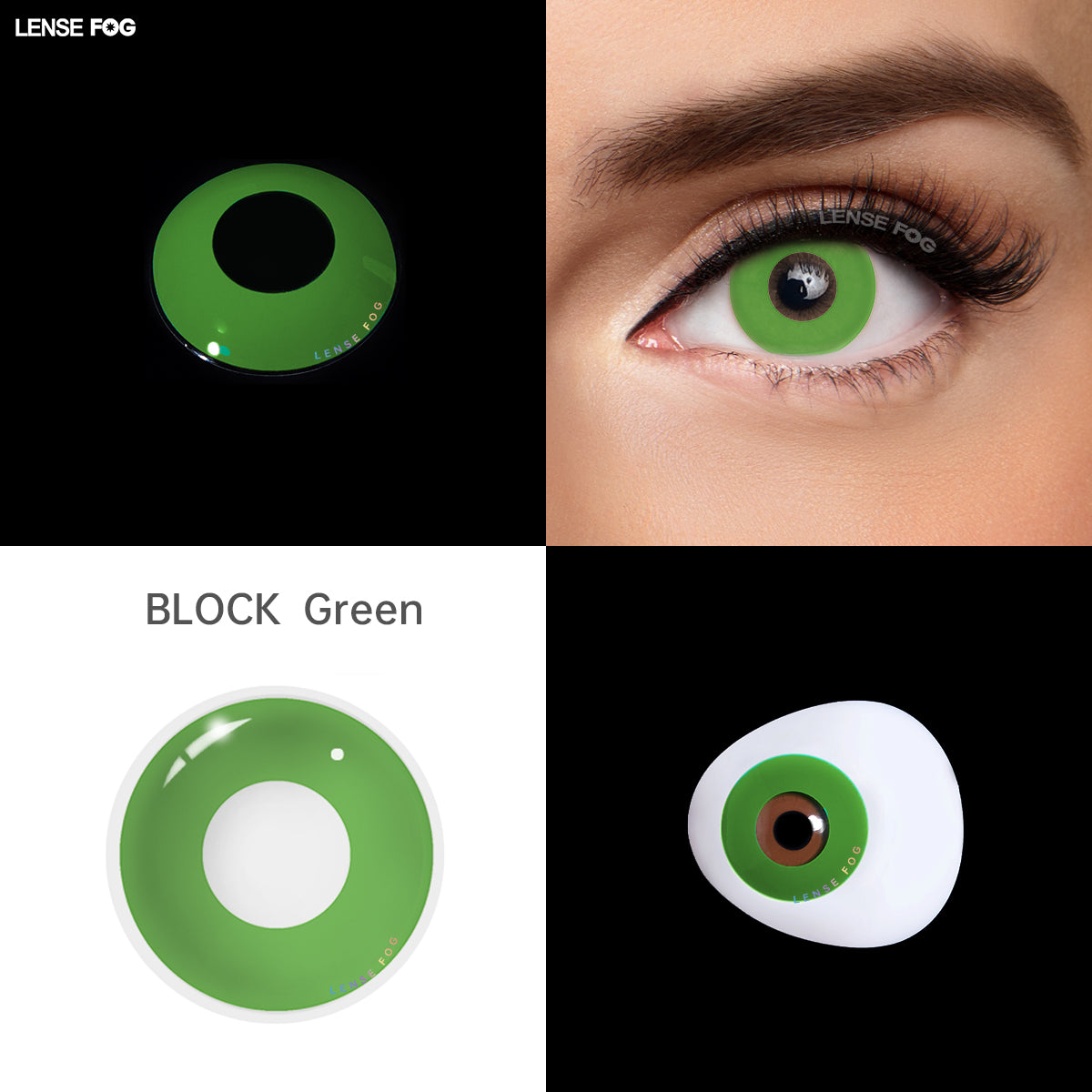 Block Green Cosplay Contacts