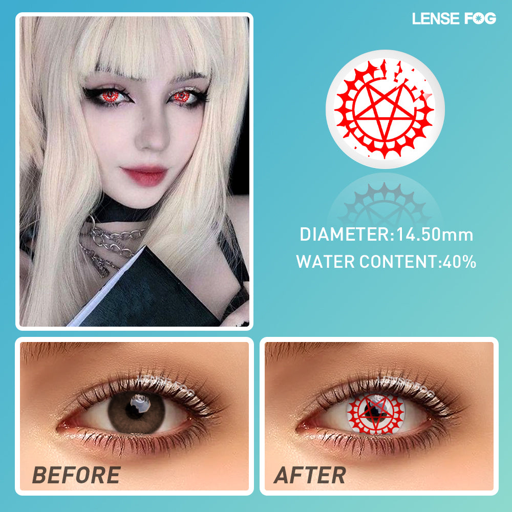 Ciel's Contract White Red Cosplay Contacts