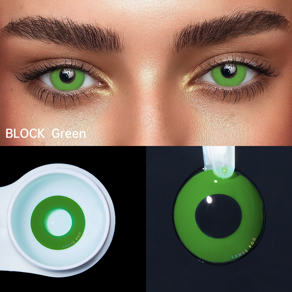 Block Green Cosplay Contacts