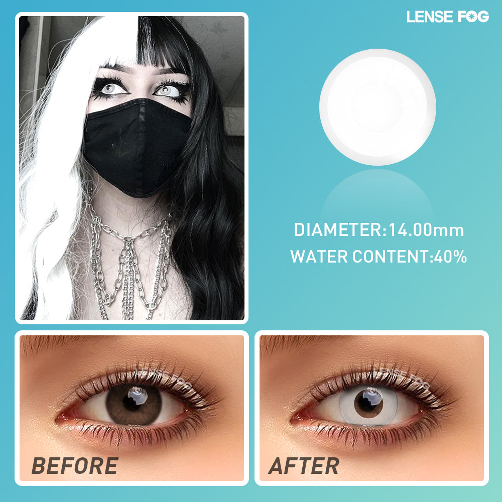 Blind Block White Cosplay Contacts