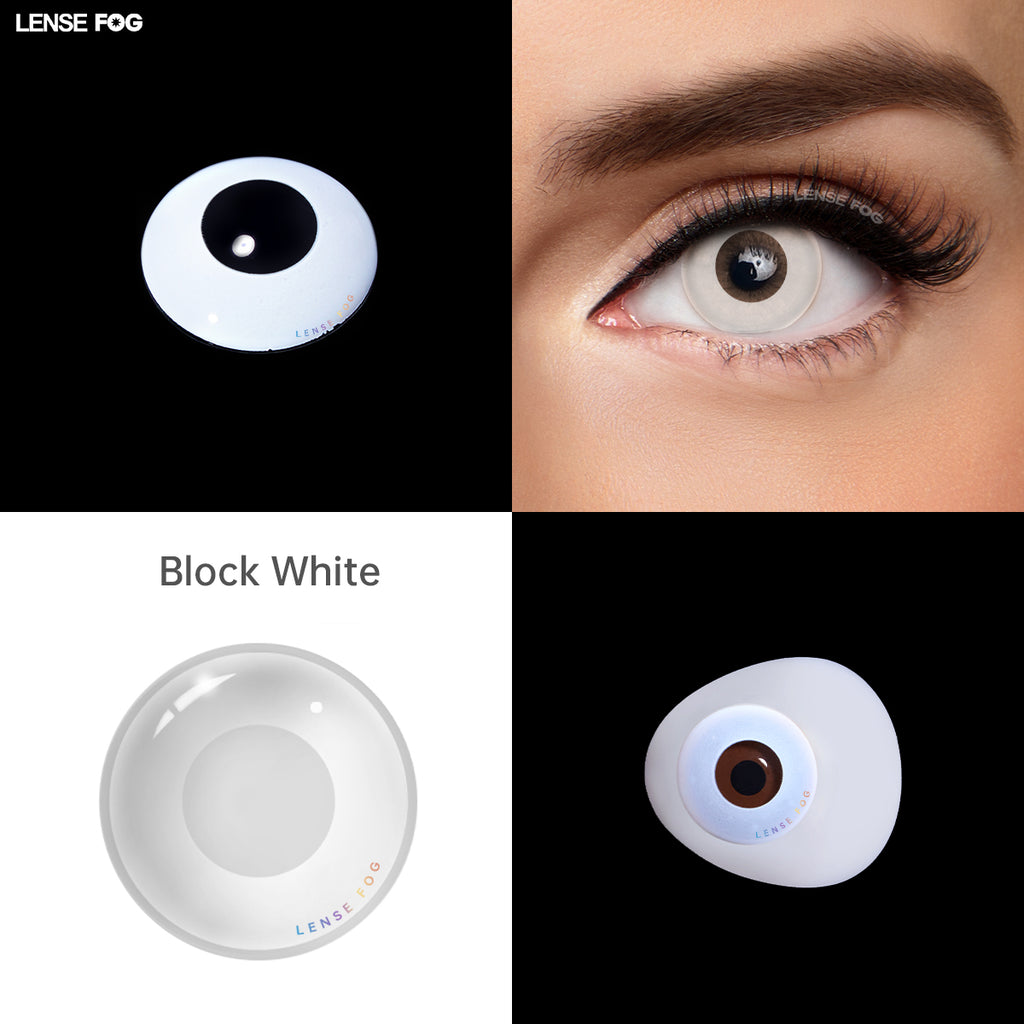Blind Block White Cosplay Contacts