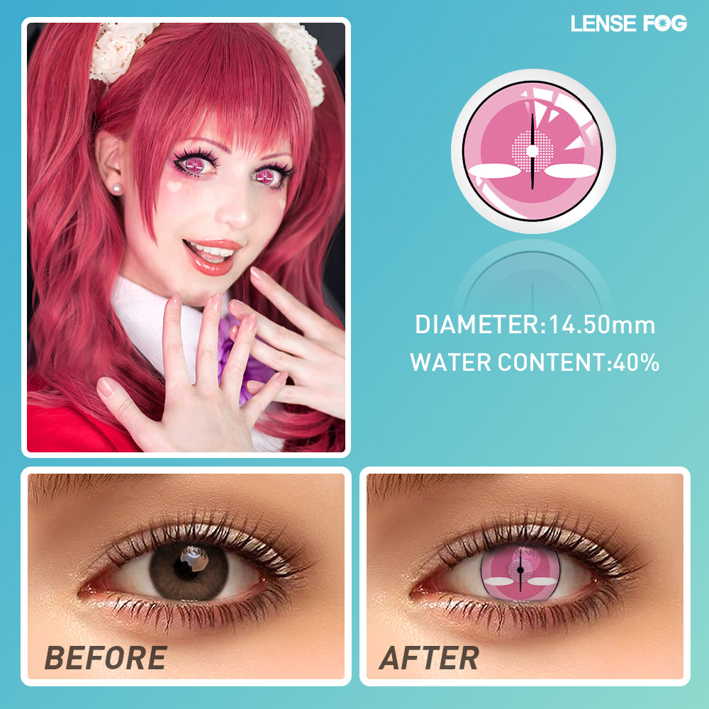 MINECRAFT Anime Pink Cosplay Contacts