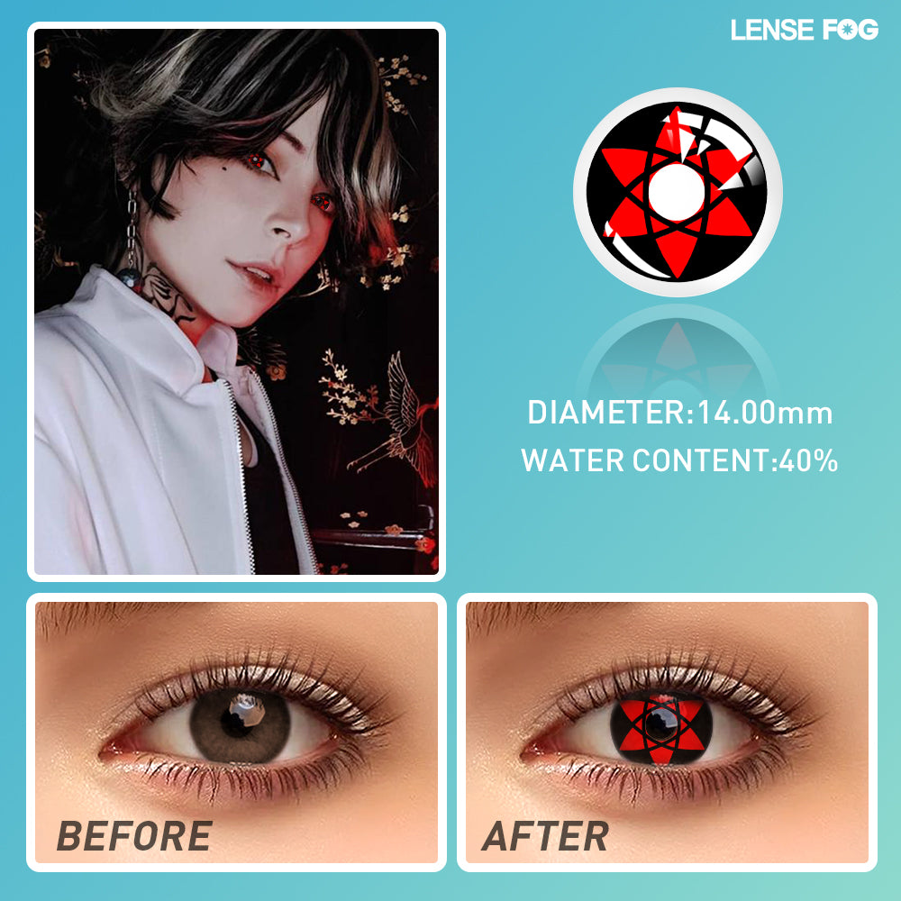 NARUTO WORLD SASUKE'S Mangekyo Sharingan Cosplay Contacts