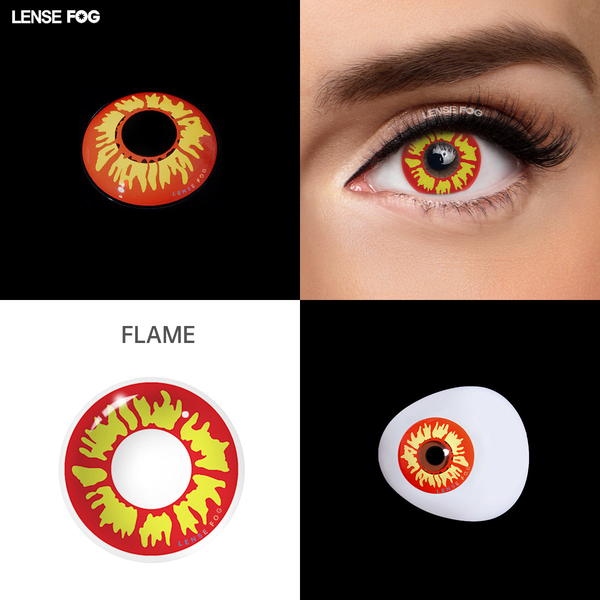 Suke Ruler Flaming Red Cosplay Contacts