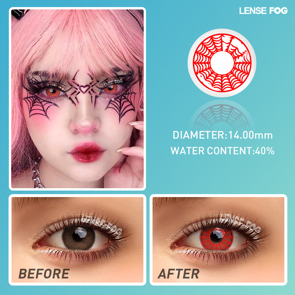 Spider Web Red Cosplay Contacts