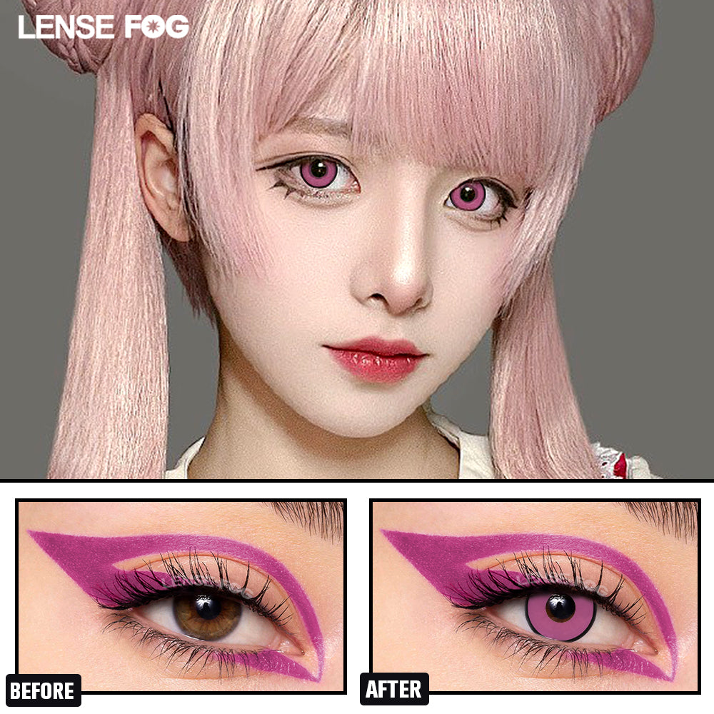 MINECRAFT Pink & Black Circle Cosplay Contacts