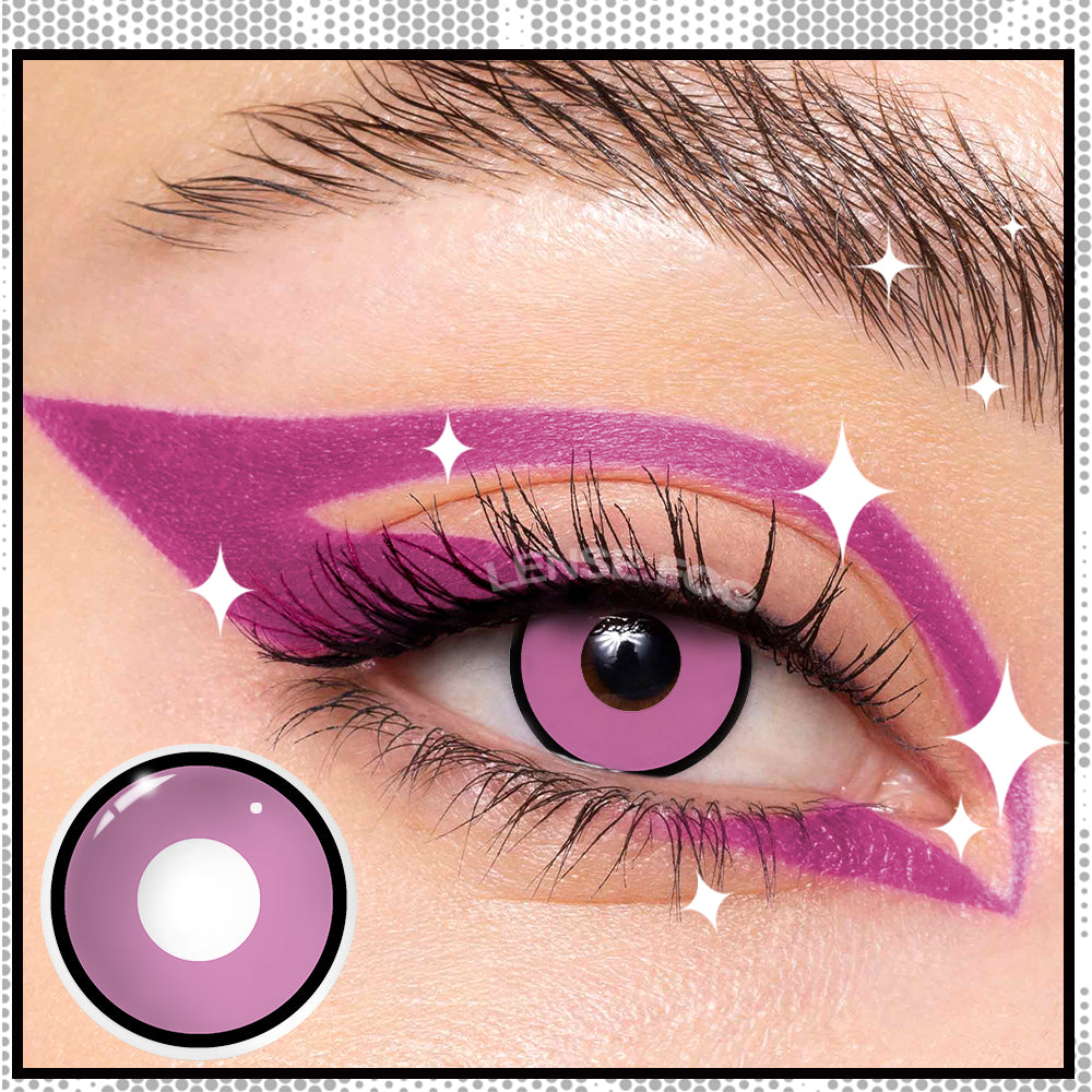 MINECRAFT Pink & Black Circle Cosplay Contacts