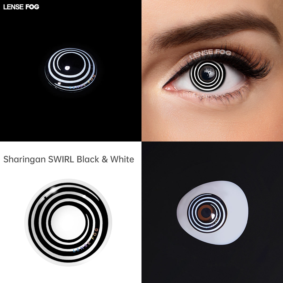 Sharingan Black And White Circles Cosplay Contacts