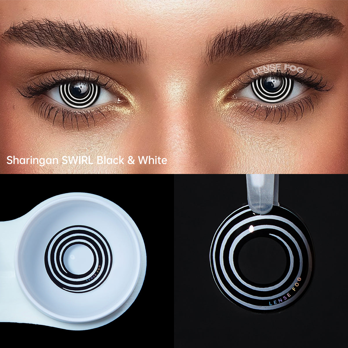 Sharingan Black And White Circles Cosplay Contacts