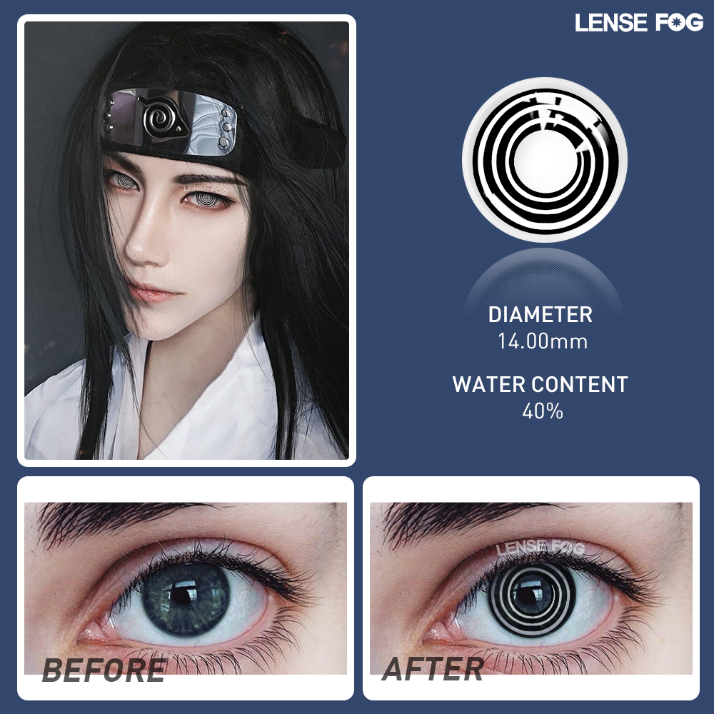 Sharingan Black And White Circles Cosplay Contacts