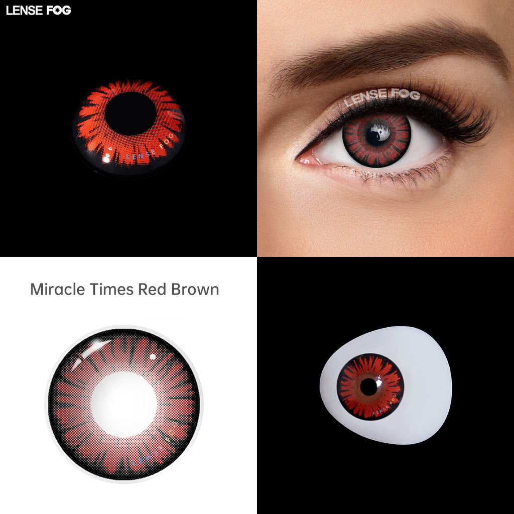 Miracle Times Red Brown Cosplay Contacts