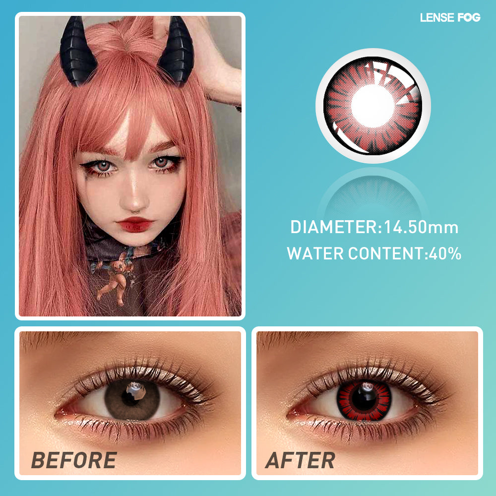 Miracle Times Red  Brown Cosplay Contacts