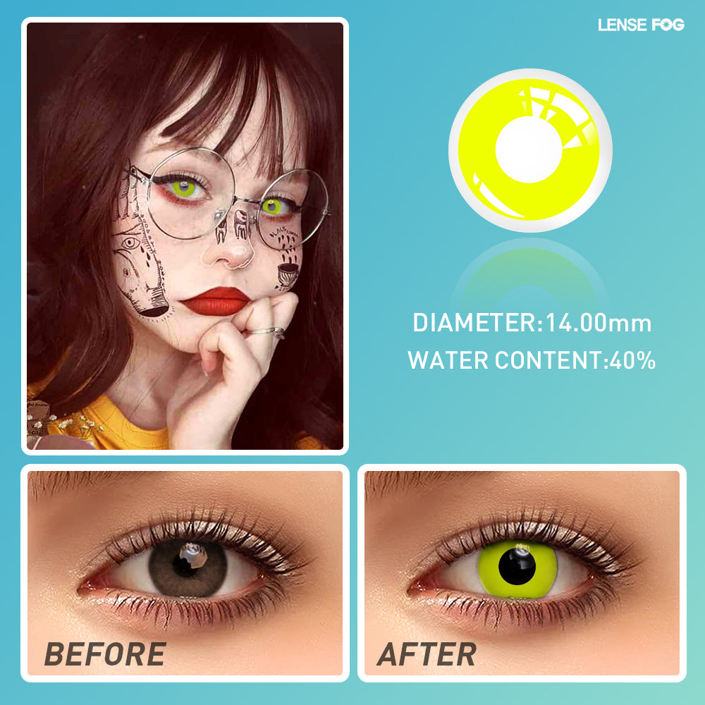 Anime Block Yellow Cosplay Contacts