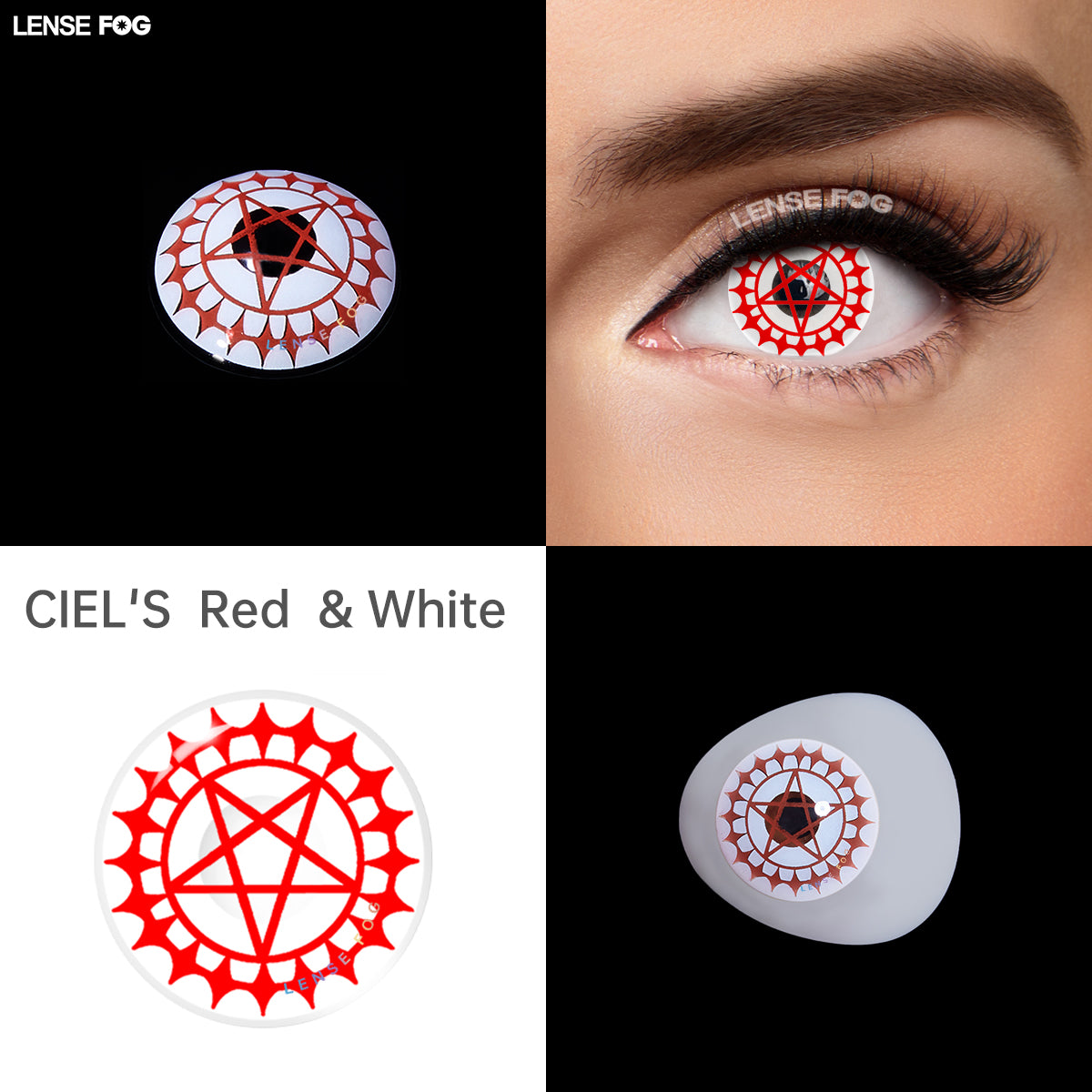 Ciel's Contract White Red Cosplay Contacts