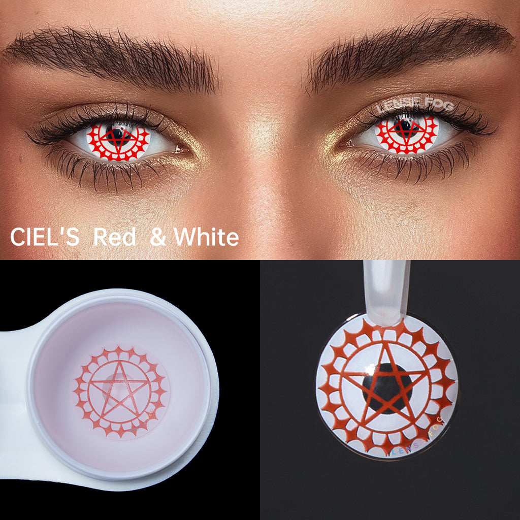 Ciel's Contract White Red Cosplay Contacts