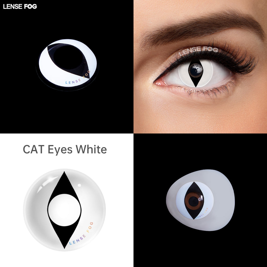 Cat Eyes White Cosplay Contacts