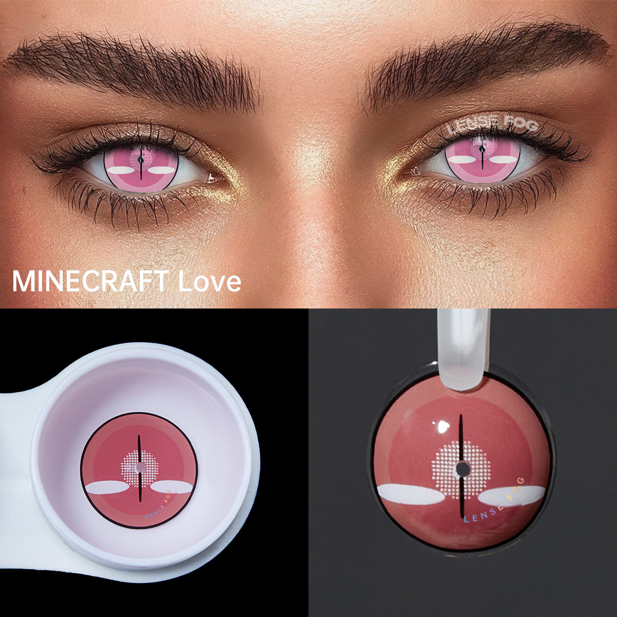 MINECRAFT Anime Pink Cosplay Contacts