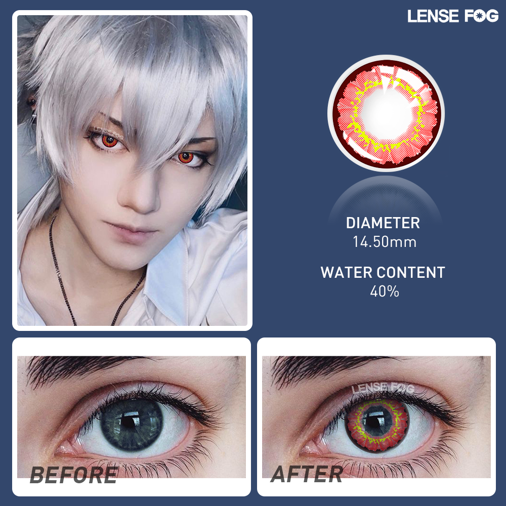 POKÉMON Red Brown Cosplay Contacts