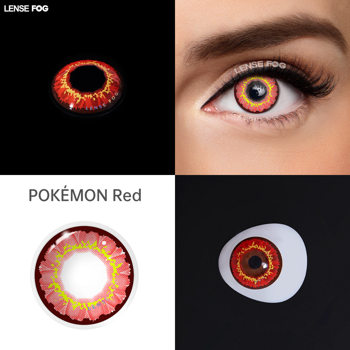 POKÉMON Red Brown Cosplay Contacts