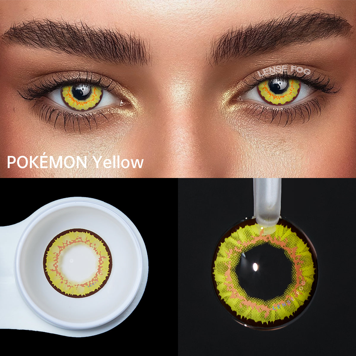 POKÉMON Yellow Brown Cosplay Contacts