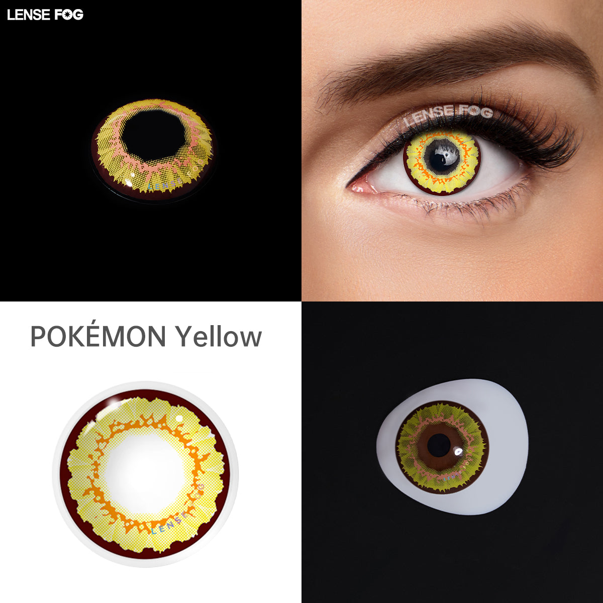 POKÉMON Yellow Brown Cosplay Contacts