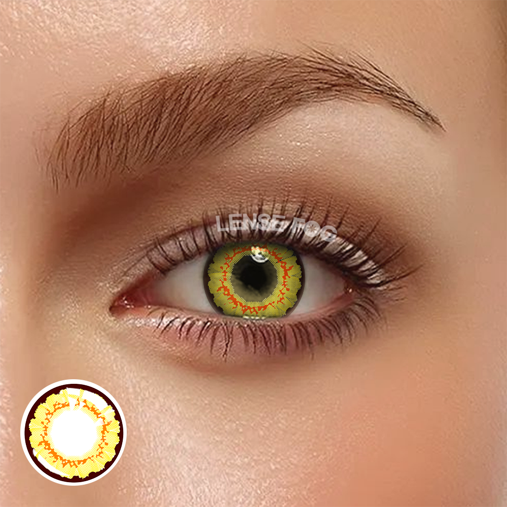 POKÉMON Yellow Brown Cosplay Contacts