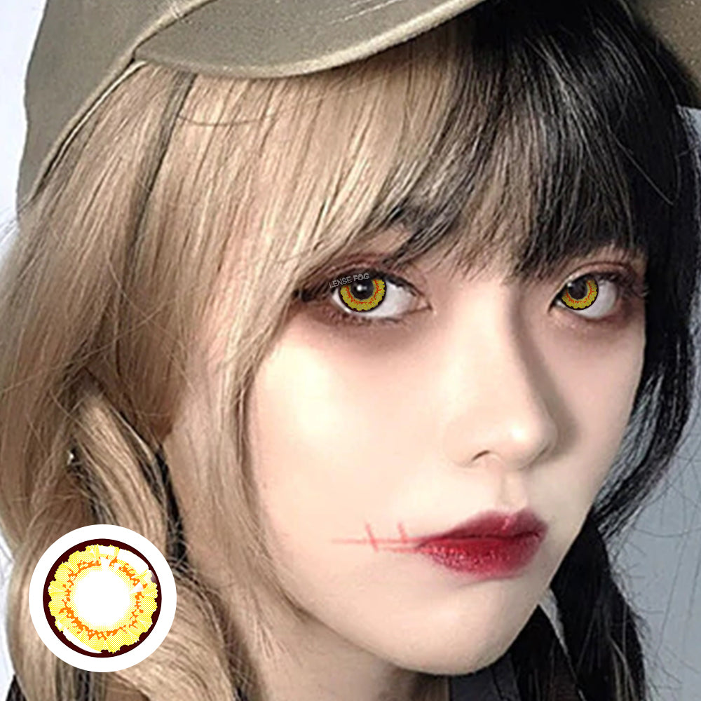 Pantone Yellow Brown Cosplay Contacts