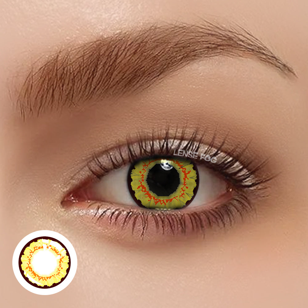 Pantone Yellow Brown Cosplay Contacts