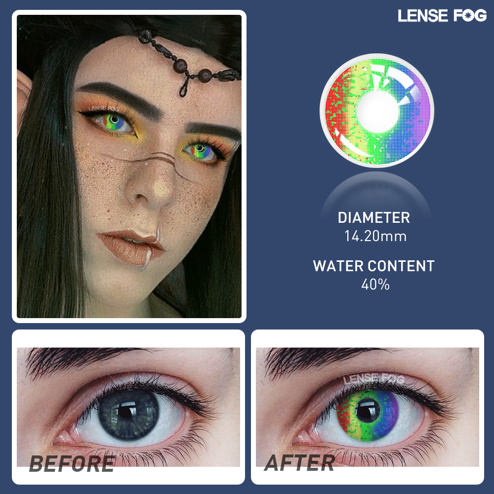 Pride Day Rainbow Cosplay Contacts