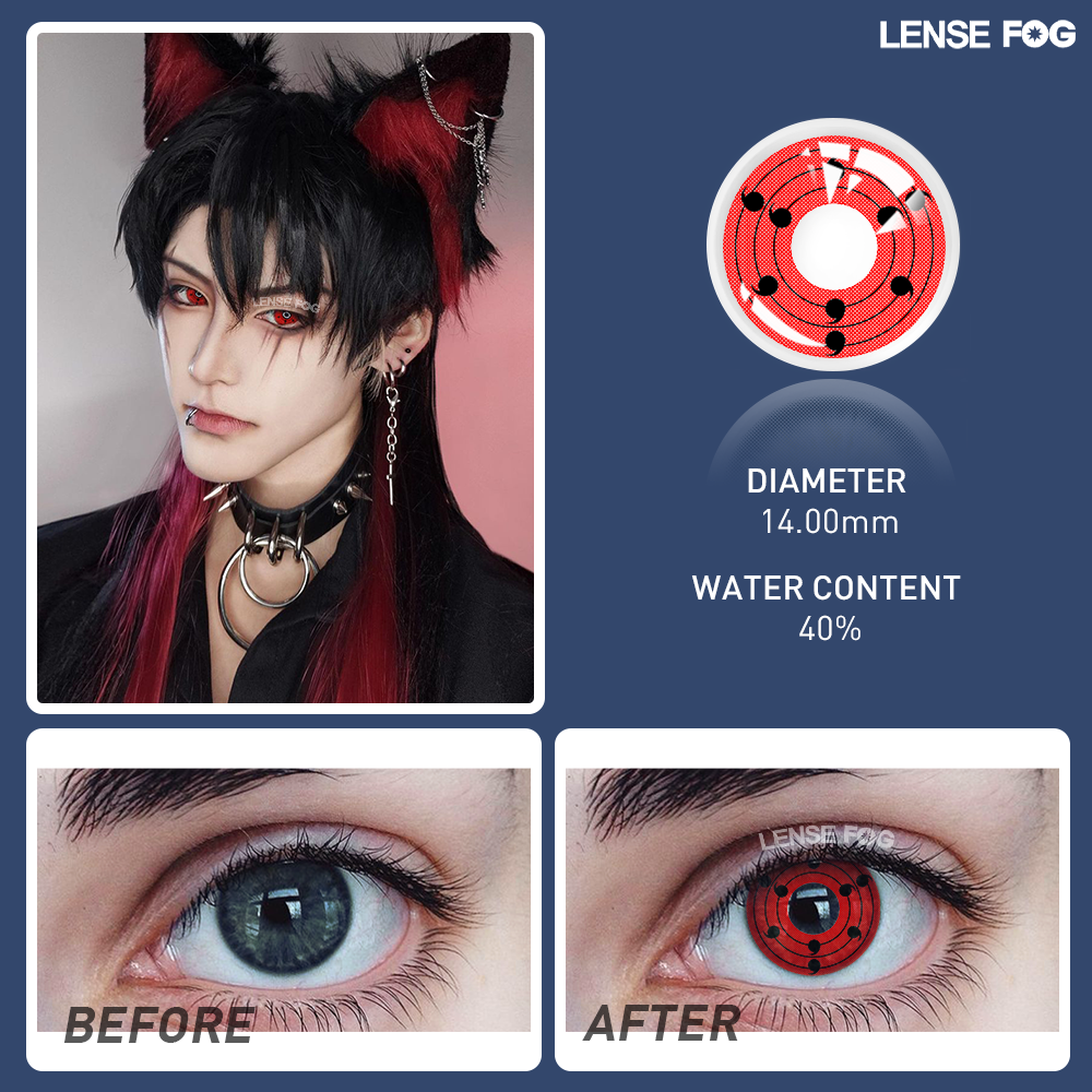 Sharingan Magatma Mangekyo Red Cosplay Contacts